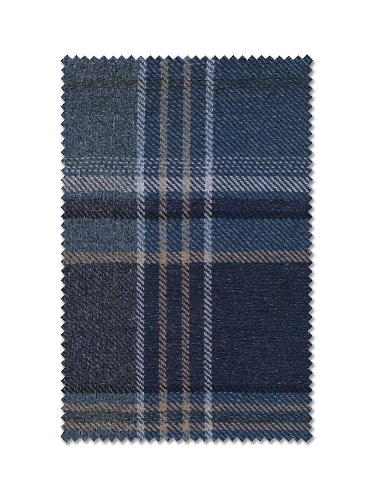 Blue Brushed Check Made to Measure Roman Blind - Image 6 of 6