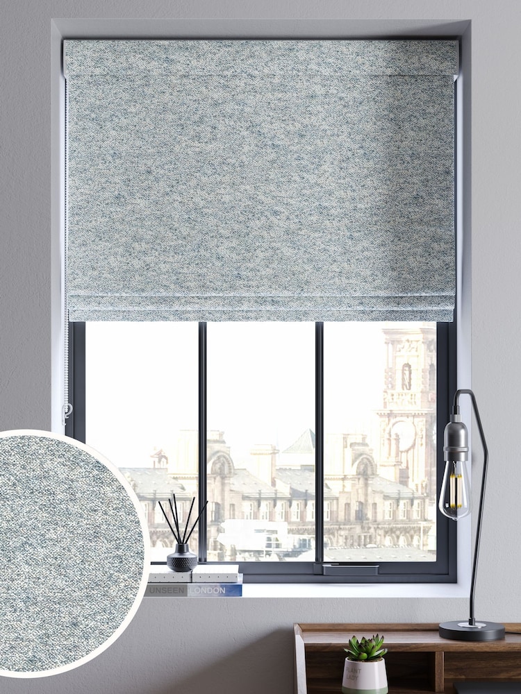 Blue Cosy Texture Made to Measure Roman Blind - Image 1 of 6