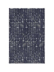 Navy Blue Collection Luxe Velvet Abstract Made to Measure Roman Blind - Image 6 of 6