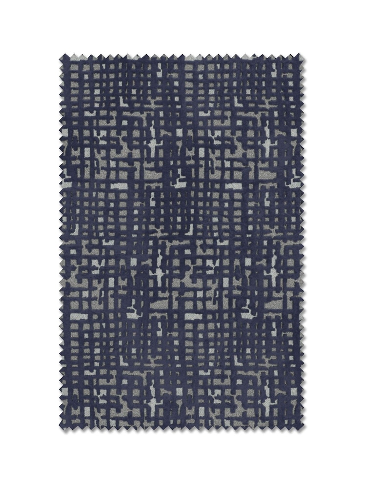 Navy Blue Collection Luxe Velvet Abstract Made to Measure Roman Blind - Image 7 of 7 Navy Blue Collection Luxe Velvet Abstract Made to Measure Roman Blind - Image 7 of 7