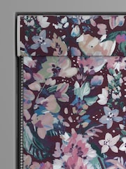 Black/Pink Romance Floral Faux Silk Made to Measure Roman Blind - Image 3 of 6