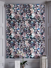 Black/Pink Romance Floral Faux Silk Made to Measure Roman Blind - Image 5 of 6
