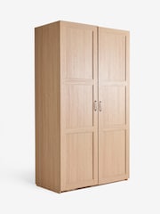 Mid Natural Malvern Statement Oak Effect Double Wardrobe - Image 3 of 4