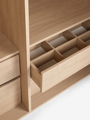 Mid Natural Malvern Statement Oak Effect Double Wardrobe - Image 4 of 4