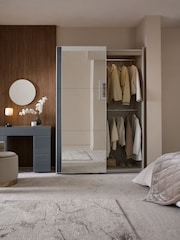 Mid Grey Sloane Glass 1.5m Sliding Wardrobe - Image 1 of 6