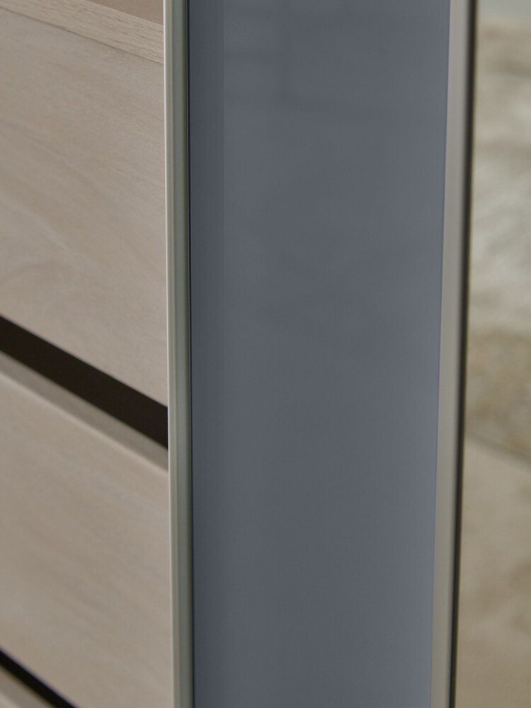 Mid Grey Sloane Glass 1.5m Sliding Wardrobe - Image 6 of 6