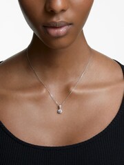 Swarovski Silver Tone Rhodium Plated Round Cut Solitaire Pendant - Image 6 of 7
