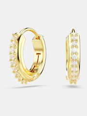 Swarovski Gold Matrix Hoop Earrings - Image 1 of 7