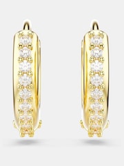 Swarovski Gold Matrix Hoop Earrings - Image 2 of 7