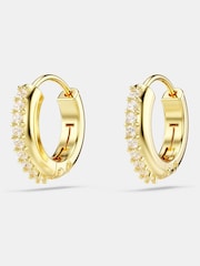 Swarovski Gold Matrix Hoop Earrings - Image 4 of 7