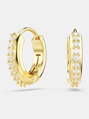 Swarovski Gold Matrix Hoop Earrings - Image 6 of 7