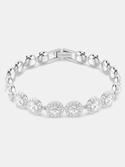 Swarovski Silver Tone Rhodium Plated Round Cut Una Bracelet - Image 1 of 4