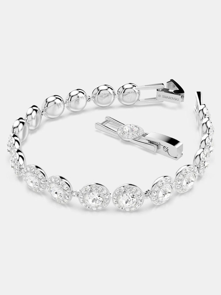 Swarovski Silver Tone Rhodium Plated Round Cut Una Bracelet - Image 4 of 4