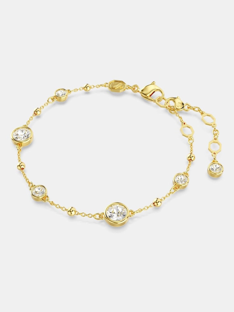 Swarovski Gold Stone Plated Round Cut Imber Bracelet - Image 1 of 5