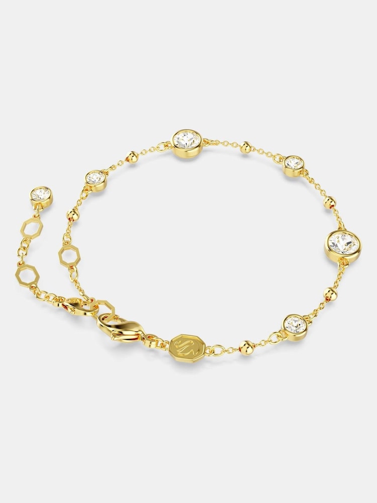 Swarovski Gold Stone Plated Round Cut Imber Bracelet - Image 2 of 5