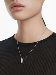 Swarovski White Hyperbola Pendant, Mixed Cuts, Twist, White, Rhodium Plated - Image 2 of 5