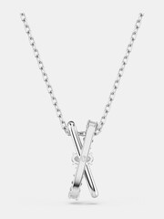 Swarovski White Hyperbola Pendant, Mixed Cuts, Twist, White, Rhodium Plated - Image 4 of 5