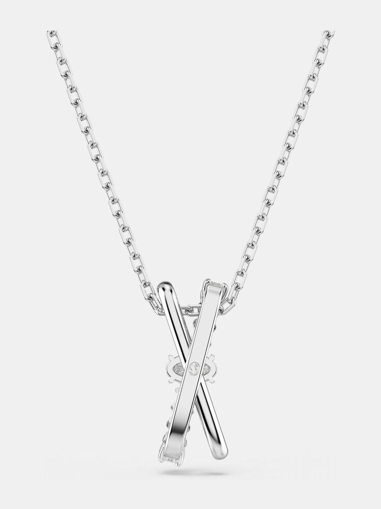 Swarovski Hyperbola Pendant, Mixed Cuts, Twist, White, Rhodium Plated - Image 4 of 5