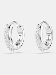 Swarovski White Matrix Hoop Earrings - Image 4 of 6