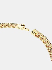 Swarovski Gold Matrix Tennis Bracelet, Round Cut, Gold-Tone Plated - Image 3 of 8