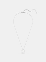Swarovski Silver Tone Crystal Pearl Round Cut White Rhodium Plated Matrix Pendant Necklace - Image 4 of 7