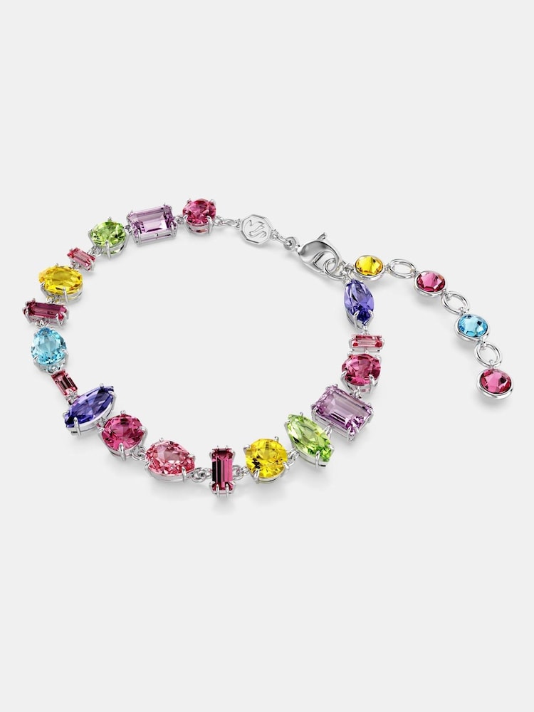 Swarovski Pink Gema Bracelet, Mixed Cuts, Multicolored, Rhodium Plated - Image 2 of 5