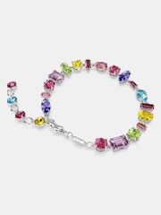 Swarovski Pink Gema Bracelet, Mixed Cuts, Multicolored, Rhodium Plated - Image 4 of 5