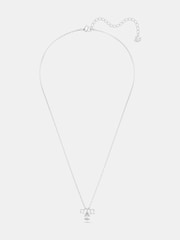 Swarovski Silver Tone Rhodium Plated Mixed Cut Cluster Pendant Necklace - Image 3 of 6