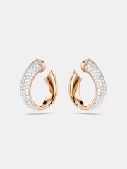 Swarovski Rose Gold Plated Small Exist Crystal Hoop Earrings - Image 1 of 5