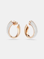 Swarovski Rose Gold Plated Small Exist Crystal Hoop Earrings - Image 2 of 5