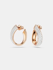 Swarovski Rose Gold Plated Small Exist Crystal Hoop Earrings - Image 3 of 5