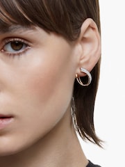 Swarovski Rose Gold Plated Small Exist Crystal Hoop Earrings - Image 5 of 5