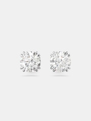 Swarovski Silver Tone Round Cut White Rhodium Plated Constella Stud Earrings - Image 3 of 5