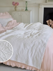 Shabby Chic by Rachel Ashwell® White Matelasse Throw - Image 3 of 4