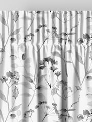 Black/White Isla Floral Made to Measure 100% Cotton Curtains - Image 6 of 9