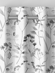 Black/White Isla Floral Made to Measure 100% Cotton Curtains - Image 8 of 9