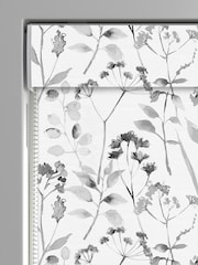 Black/White Isla Floral Made to Measure 100% Cotton Roman Blind - Image 3 of 6