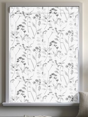 Black/White Isla Floral Made to Measure 100% Cotton Roman Blind - Image 5 of 6