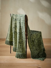 French Connection Green Kabir Printed Throw - Image 1 of 3