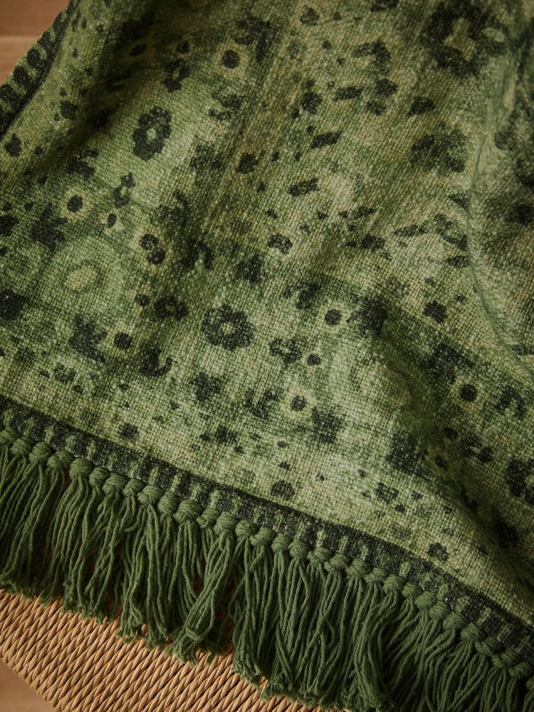 French Connection Green Kabir Printed Throw - Image 2 of 3