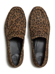 FitFlop Delicato suède instappers met luipaardprint - Afbeelding 4 van 5