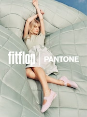 FitFlop Pink Fitflop X Pantone Delicato Poise Leather Mary Janes Shoes - Image 5 of 5