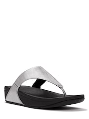 FitFlop Silver Lulu Metallic Snake Toe-post Sandals - Image 4 of 5