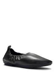 FitFlop Black Delicato Poise Leather Ballerinas - Image 4 of 5