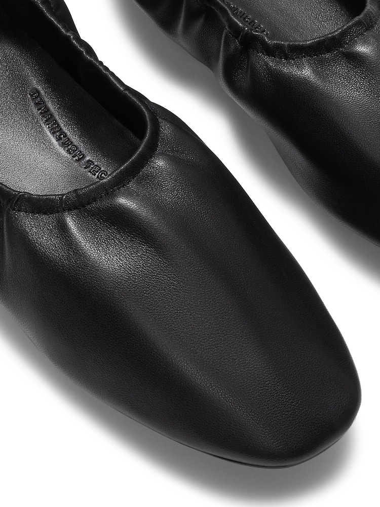 FitFlop Black Delicato Poise Leather Ballerinas - Image 6 of 6