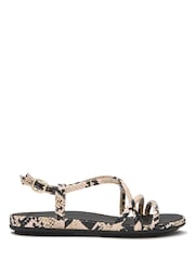 FitFlop Cream Gracie Snake Sandals - Image 2 of 5