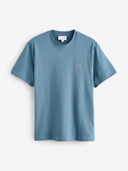 Светло-голубой - Lacoste Relaxed Fit Jersey 100% Cotton T-Shirt - Image 3 of 5