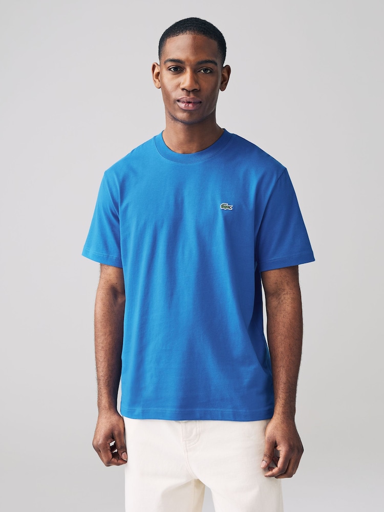 Синий - Lacoste Relaxed Fit Jersey 100% Cotton T-Shirt - Image 1 of 5