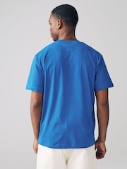 Синий - Lacoste Relaxed Fit Jersey 100% Cotton T-Shirt - Image 2 of 5