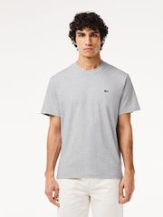 Серый - Lacoste Relaxed Fit Jersey 100% Cotton T-Shirt - Image 1 of 14